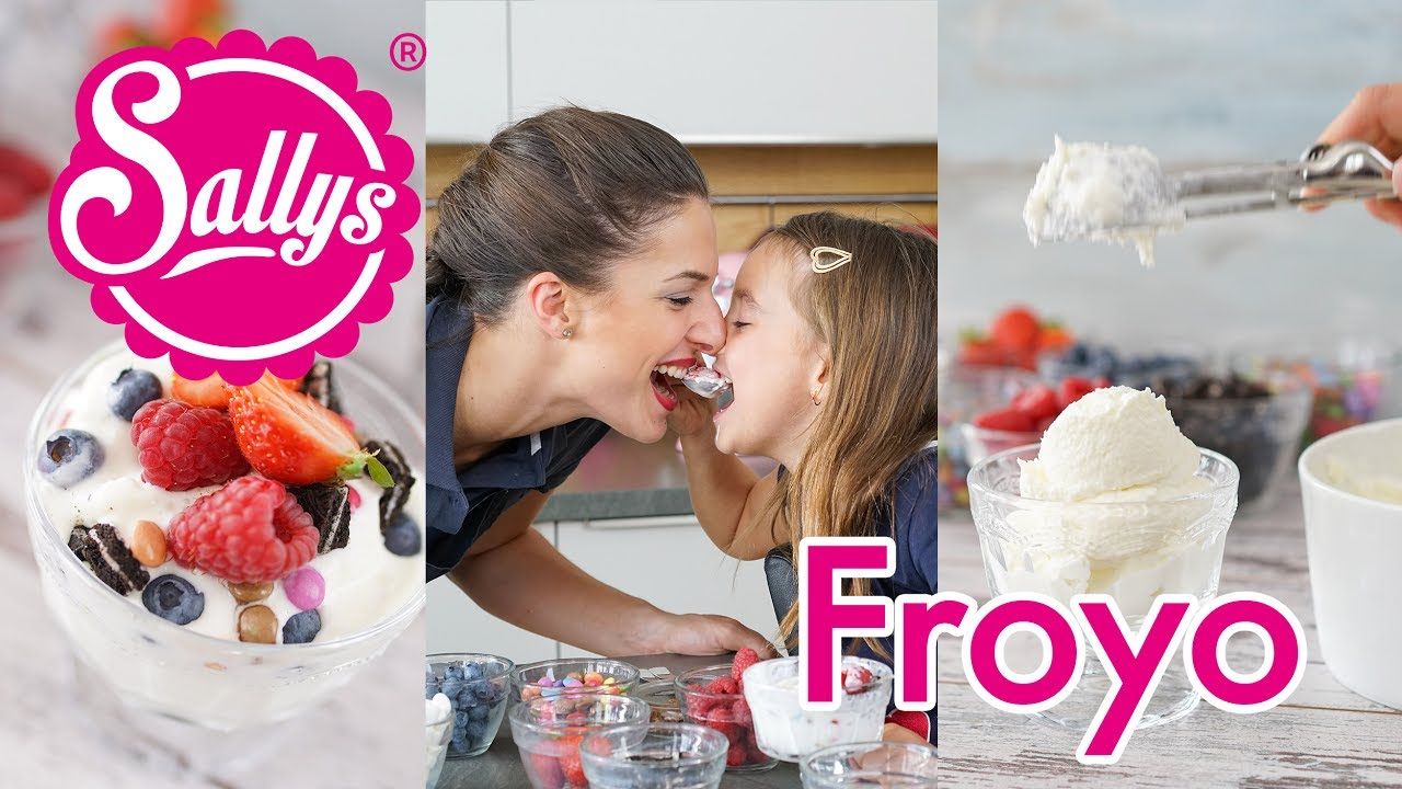 Frozen Yogurt / FroYo DIY/ Easy Yogurt Ice Cream with only 4 Ingredients / low sugar