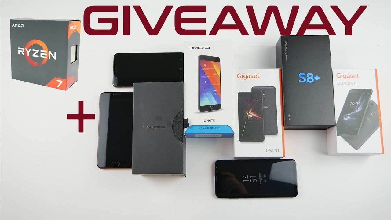 AMD RYZEN 7 1700X Giveaway 3000€ + Smartphone VERLOSUNG