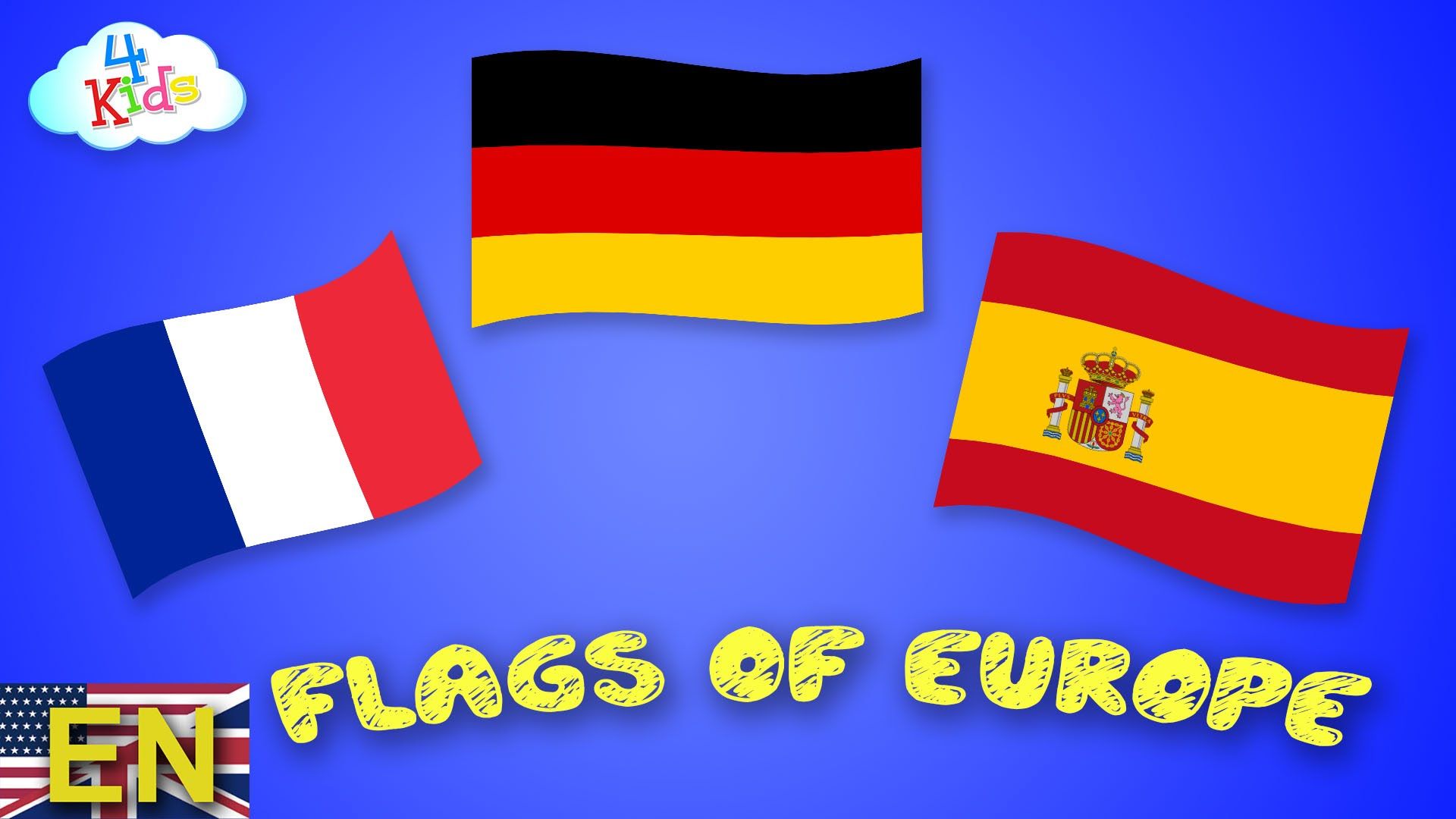 All Flags and Countries of Europe learning for Children and Toddlers (english)