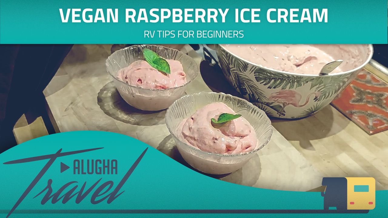 Homemade vegan raspberry ice cream for diabetics. A treat for the