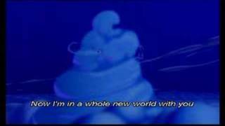 Aladdin - A Whole New World Sing-along Lyrics on-screen